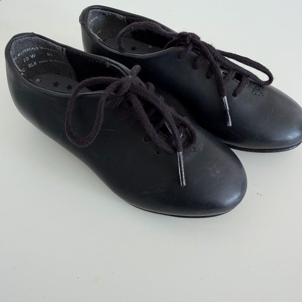 Black Lace-Up Tap Shoes